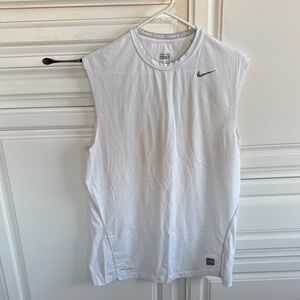 Nike Pro Men's White Tank Top